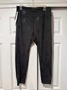 Nanette Lepore Black Skull-Print Kids Leggings